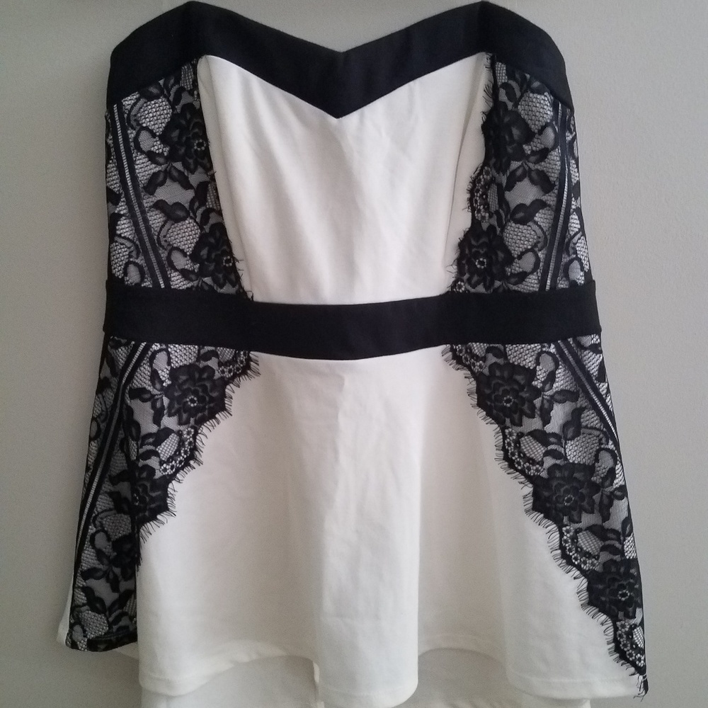 Strapless top